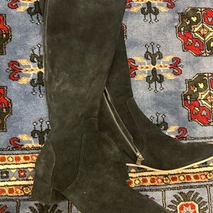 Doen Black Over the Knee Suede Boots